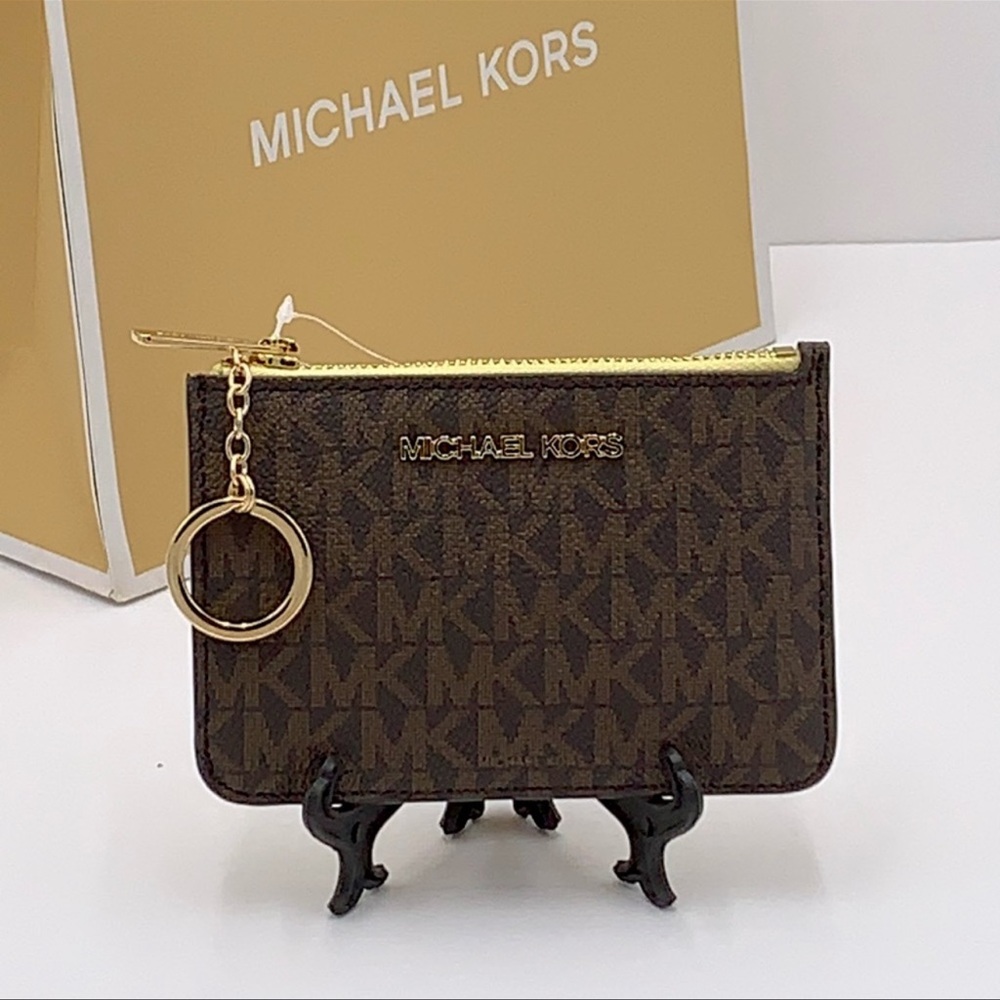 MICHAEL KORS SMALL TOP ZIP COINPOUCH W ID BUTTERCUP - Picture 3 of 14